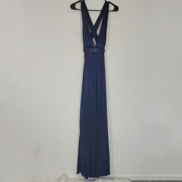 City Triangles navy blue maxi dress 9 - Picture 1 of 4